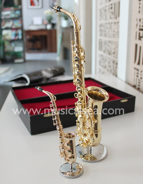Miniature Golden Saxophone Musical Instrument